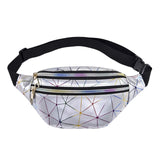 Maxbell Fanny Pack Waist Bag Adjustable Strap Waterproof for Running Fishing Travel Silver