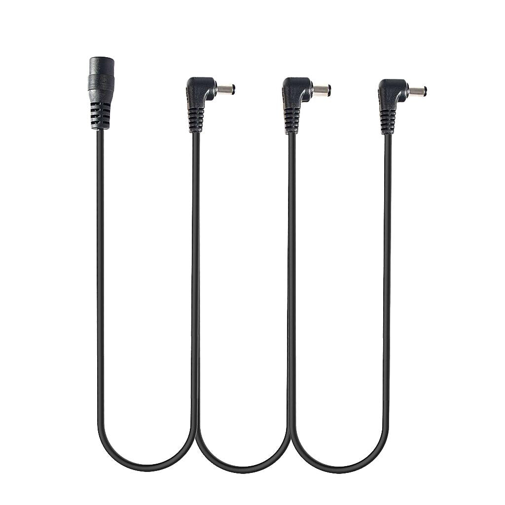 Max Electric Guitar Effect Pedal 3 Way Daisy Chain Cable Power Supply Cord Lead