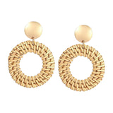 Maxbell 1Pair Dangling Ear Stud Elegant Geometric Lightweight for Daily Wear Party D