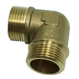Max 1 Pc Double Male Thread Elbow Brass Adapter Pipe Fitting DN20xDN20