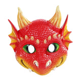 Maxbell Scary Kids Dragon Masks Half Face Cover for Photo Prop Wedding Carnival Red