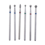 Maxbell 6pcs Diamond Nail Art Drill Bits Brush Set Manicure Polishing Head 3/32'' 04