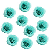 Max 10 Pieces Artificial Silk Rose Flower Heads Wedding Decor Sky Blue