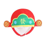 Maxbell God of Wealth Plush Hat Traditional Chinese Photo Prop for Cosplay Festival