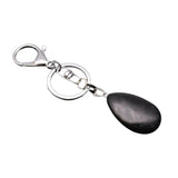 Maxbell Cute Waterdrop SHape Gemstone Pendant Keychain Keyring DIY Black