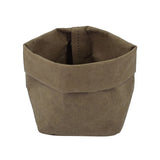 Max Washable Kraft Paper Storage Bag Succulent Plant Pot 8x8x15cm Olive Green