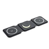 Maxbell 3 in 1 Wireless Charger with Night Light Portable with USB Cable for Office Black