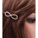 Maxbell Women Girls Faux Pearls Geometric Hair Clip Slide Hairpin Barrette