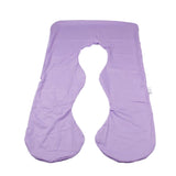 Maxbell Removable Cover U Shaped Body Pillow Cases for Maternity Pregnancy Violet