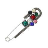 Maxbell Brooch Pin Sweater Shawl Clips Glitter for Ornament Christmas Women Girls Silver