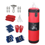 Maxbell Unfilled Bag Hand Guards Fillable Punching Bag for Home Gym Adults Taekwondo Red 100cm
