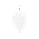 Maxbell Heat Sublimation Wind Chimes Blank, Metal Crafts Hollow Out Wind Turntable Skull