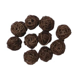 Max 10pcs 3cm Wicker Rattan Balls Xmas Wedding Party Decorative Crafts coffee