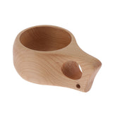 Max Nordic Style Wood Craft Drinking Cup Finland Handmade Dual Mug 1 Holes