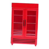 Maxbell Mini 1/12 Dollhouse Refrigerator Freezer Wooden Furniture for Kids Children Red