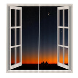 Maxbell 2Pcs Landscape Scenery Window Door Curtains Blinds 3D Printed Decoration 9#