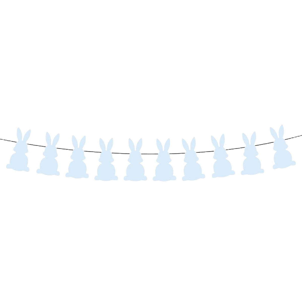 Maxbell Easter Bunny Banner Wall Hanging Decorations Bunting for Outdoor Party Blue