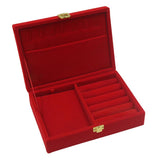 Maxbell Multi-Purpose Red Wedding Velvet Jewelry Display Case for Jewellery Type 2