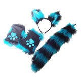 Maxbell Fox Ears Hair Hoop Costume Dress Cosplay Gloves Tail Kids Adult Carnival