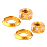 Maxbell Bicycle Hubs Nut M10 Folding Fixed Gear Bike Wheel Hubs Axle Screw Gold