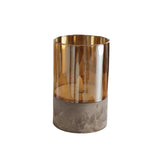 Maxbell Flameless LED Candle Crafts Tea Light Candle for Living Room Hallway Bedroom 8cmx8cmx15cm Gold
