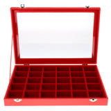 Maxbell Red Jewelry Display Tray with Slots Lids Inserts for Necklace Jewelry   10