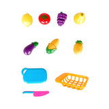 Maxbell Kids Children Toy Fruit & Veg Vegetable Plastic Role Pretend Kitchen Cutting Food