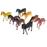 Maxbell 8 Pieces Realistic Plastic Zoo Animals Horse Model Kids Toy Party Favors