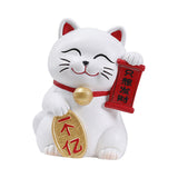 Maxbell Lucky Cat Figurine Car Dashboard Ornament Figure Collection for Table With Bell