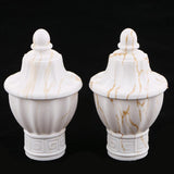 Max 1 Pair Retro Curtain Decorative Pole Rod Finials Ends Heads 28mm White C