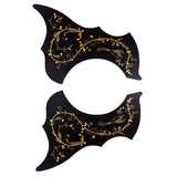 Maxbell Left Right Handed 40/41'' Folk Guitar Pickguard Scratch Plate Black+Gold