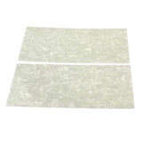 Maxbell 2 Pieces DIY White Pearl Guitar Material Purfling Sheet Head Veneer Shell