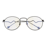 Max Women Girls Fashion Stainless Steel Glasses Eyewears Frame Black