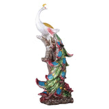 Maxbell Lifelike Feathered Birds Statue Ornament for Bedroom Desktop Decoration Argent