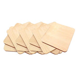 Max 10pcs Blank Square Wooden Pieces DIY Craft Scrapbooking Wedding Party 7x7cm
