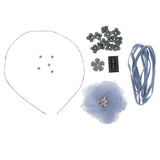 Maxbell DIY Crystal Wave Headband Hairband Making Kits Blue