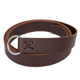 Maxbell Leather Medieval Viking Belt Waistband Photo Props for Medieval Event Coffee