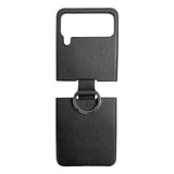 Maxbell Phone Case Protective Case Protection for Z Flip4 5G Folding Phone Accessory Black Plain Pattern