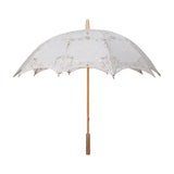 Maxbell Lace Umbrella Photograph Parasol Accessories for Halloween Party Dancing Beige White