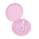 Maxbell Portable Retainer Case Oral Organizer Durable Dentures Storage Boxes pink
