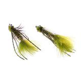 Max 2 Pieces Hand-tied Fly Fishing Lures Nymphs Streamers for Bass Trout Fishing