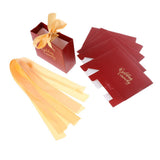 Max 6 Pieces Wedding Candy Bags Paper Ribbon Gift Boxes Holder Champagne S