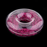 Maxbell A Box of 150pcs Metal Paper Clips Office Bookmarks Stationery Rose red