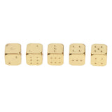 Max Six Sided Dice D6 Set of 5 Zinc Alloy Dices D&D RPG MTG Game Supply Golden