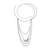 Maxbell Lady Shoulder Chain Multilayer Upper Arm Pendant for Festival prom Argent
