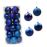 Maxbell 24 Pieces Christmas Balls Ornament Shatterproof for Wedding Holiday Home Blue