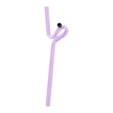 Maxbell Reusable Drinking Straws Long Glass Staw for Smoothies  Pink