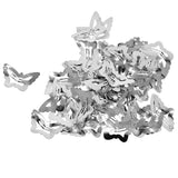 Max 50x Butterfly/Star Snap Hair Clips Pin Clip Hollow Design Butterfly Silver