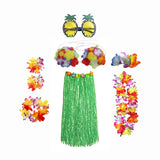 Maxbell hawaiian Skirt Costume Set Fancy Dress Luau National Dress Cosplay 80cm Green