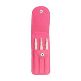 Maxbell 3x Stainless Steel Eyebrow Plucking Clip brow Hair Removing Tweezer Rose Red